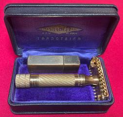 1934 Gillette Open Comb TTO Gold Aristocrat Vintage Safety R