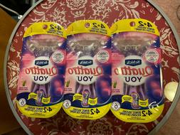 S Quattro You 4 Blades Exotic Violet Blooms Disposable New