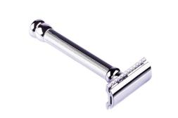Merkur 47C Safety Razor, Long, Engine-Turned Handle