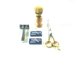 Plus Scissors Shaving Brush Set