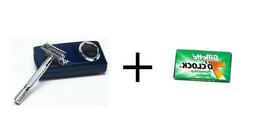 Gillette 7 O'Clock DE Blades 10 Ct + SHAVING FACTORY Double 