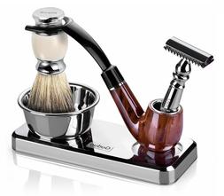 Badger Shaving Brush And Bowl 3pc Gift Set For Men