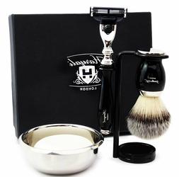 & Synthetic Brush Bowl Men's Grooming Kit