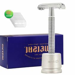 Kit, Weishi Chrome Long Handle Butterfly Open Double Edge