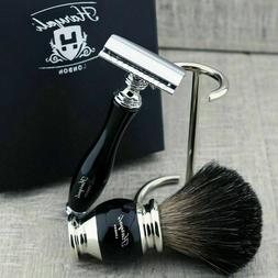 Classic Black Men's Grooming Shaving Kits Safety Razors, Sha