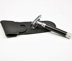 Leather Case Cover, Black Leather Shaving Travel