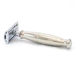 Edwin Jagger Double-Edge Safety Razor, Chrome Handle, w/ 5 F