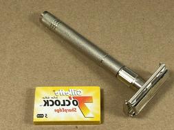 Double Edge Safety Razor, Twist To Open Butterfly Design +5 