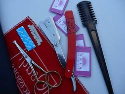 +ear/nose Safety Tip Scissors+hair Razor Comb