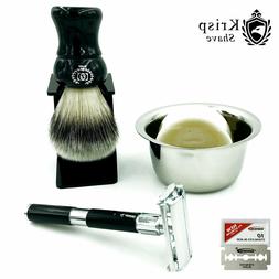 Silver Tip Badger Brush Shaving Set Kit