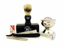 MEN'S BEST SHAVING GROOMING KIT/SET- DE Safety Razor, Straig