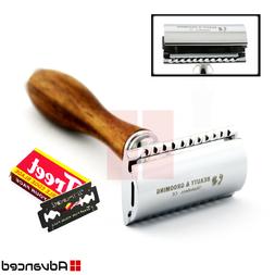 Vintage Wooden Handle Hair Shaver