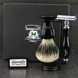 Badger Hair Brush & Dual Stand