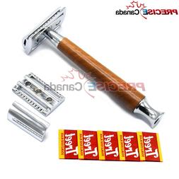 Adjustable Double Edge Wooden Handle + 5 Blades Bts-303