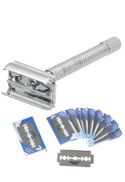 Merkur Style Double Edge Safety Razor, Straight Cut, Chrome,