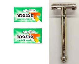 + 10 Gillette Green 7'oclock Blades!