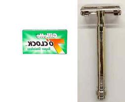 + 5 Gillette Green 7'oclock Blades!