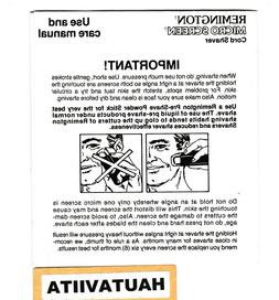 Remington Microscreen Cord Shaver Instructions Book English 