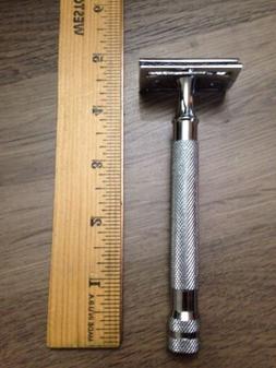 ! Custom Chrome Long Handle De Safety Razor.  Nice Long Hand