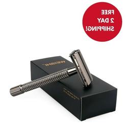 WEISHI Nostalgic Long Handle Butterfly Open Double Edge Safe