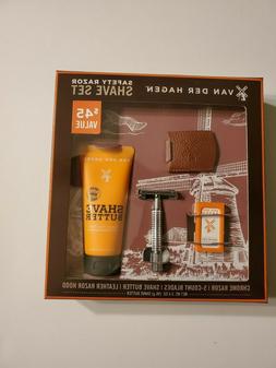 Shave Set . Razor, 5 Count Blades, Shave Butter,