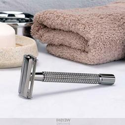 WEISHI Nostalgic Long Handle Butterfly Open Double Edge Safe