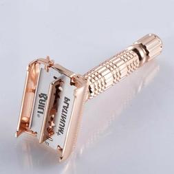 Blade Rose Gold Double Edge Steel Butterfly Men Shaving Aggr