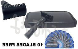 Double Edge Black Razors + 10 Free Blades/pouch Travel Kit S