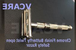Vintage Chrome Finish Butterfly Twist Open