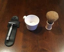 Razor Set Shaving Brush Porcelain Bowl/mug