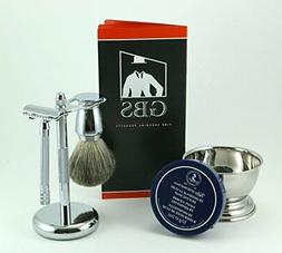 Shaving Gift Set with Merkur Safety Razor, Bowl, TOBS Shave 