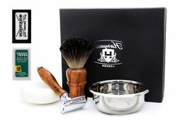 WOODEN SAFETY SHAVING SET FOR MEN'S 