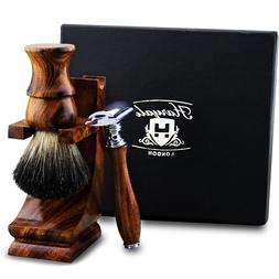 - Shaving Brush - Stand. Luxury 3pcs Set